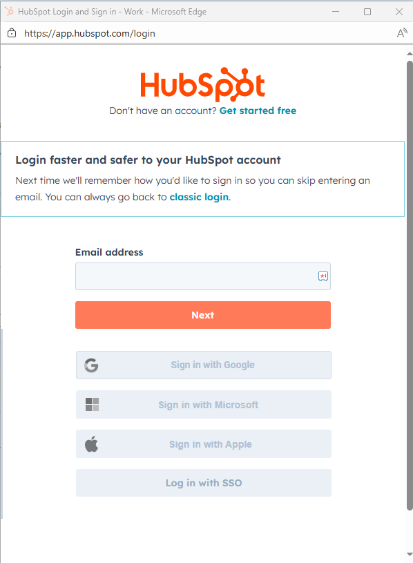 Login Credentials
