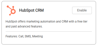 Enable HubSpot